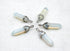 Opalite Gemstone Pendants, 8x38mm, Free Form Pendant, Sold As 1 Piece.